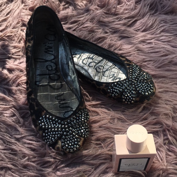 Sam Edelman Leopard Bow Flats - Picture 2 of 12